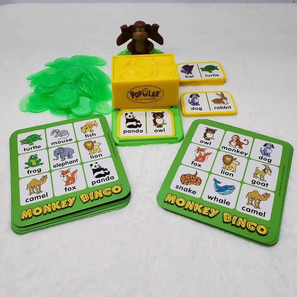 Monkey Bingo Game Kids Children Family